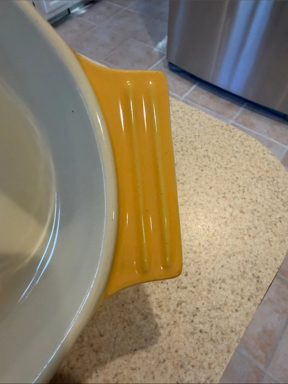 Yellow Ceramic Oven-to-Table Baking Dish-Cuisinart 14 in Oval dish